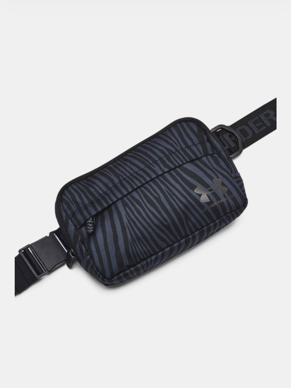 Under Armour Unisex Loudon Black Zebra-Striped Belt Pack Crossbody Bag